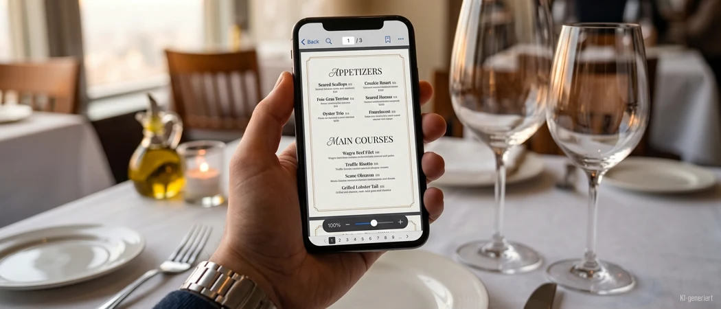 Digitale Speisekarte mit menuQR einführen